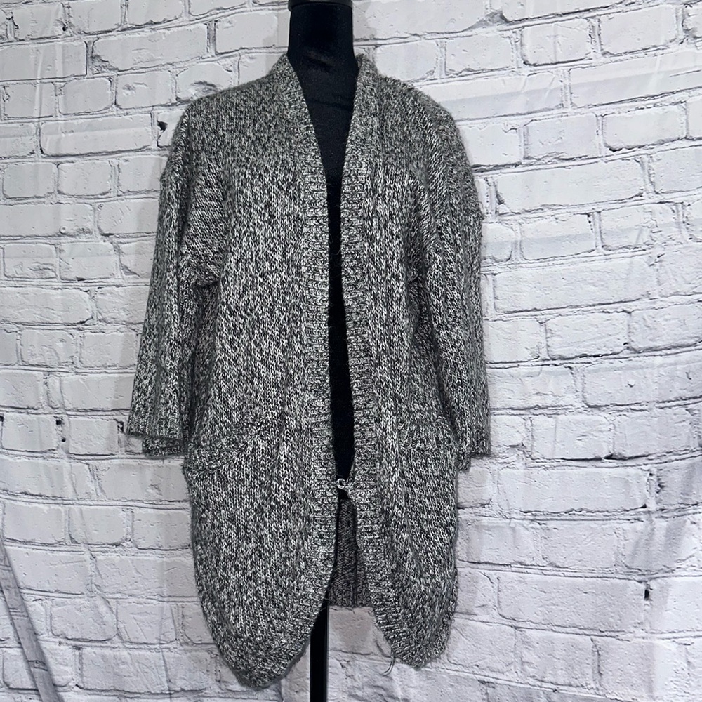 H & M drape front sweater. Charcoal gray. Size Small